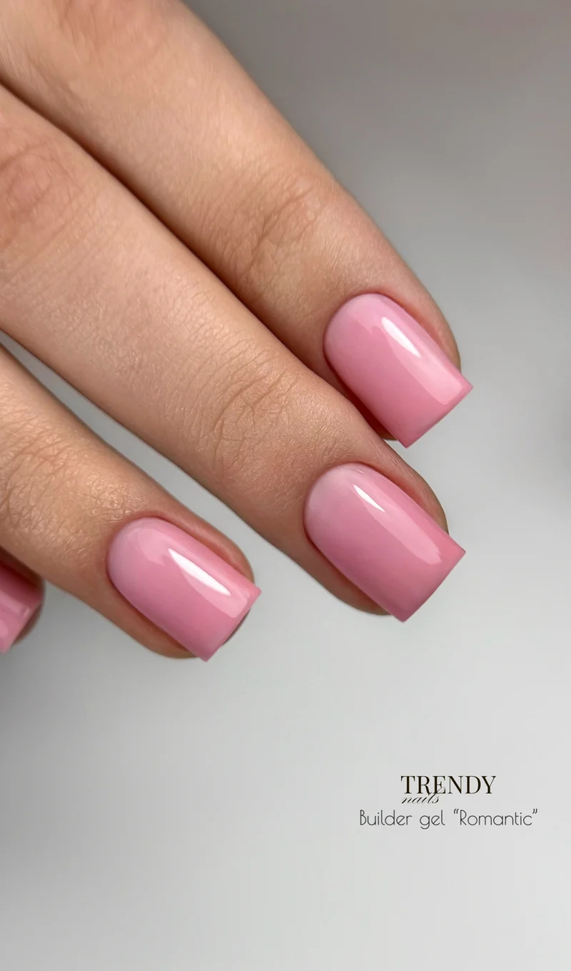 Builder Gel Romantic in der Flasche oder Tiegel von Trendy Nails 10ml/15ml/ 30ml (selbstglättend)