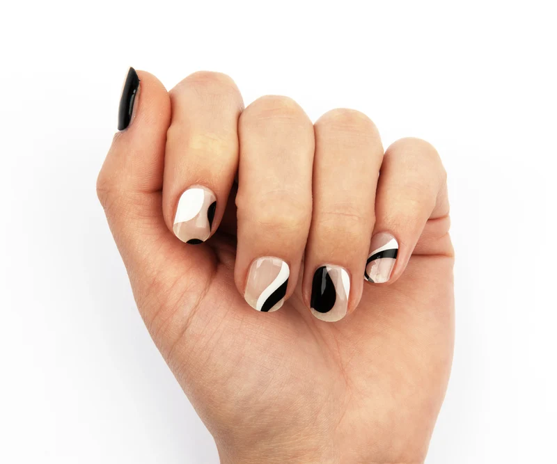 Gel Nagelfolien Black Waves 20Stk.