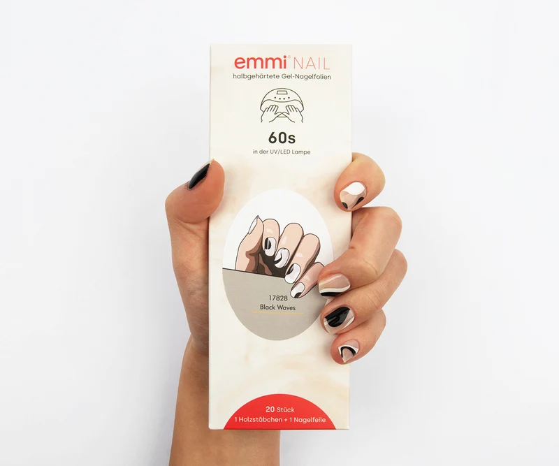 Gel Nagelfolien Black Waves 20Stk.