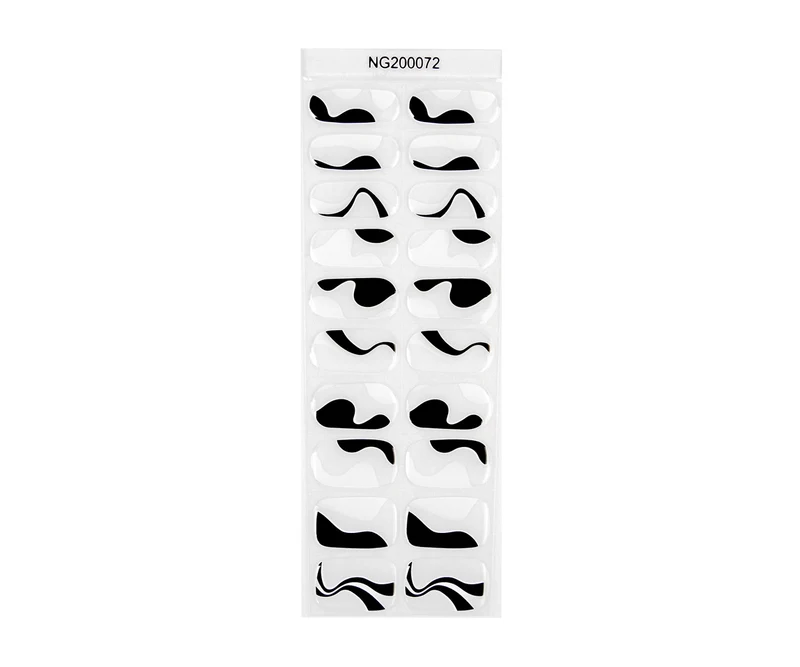 Gel Nagelfolien Black Waves 20Stk.
