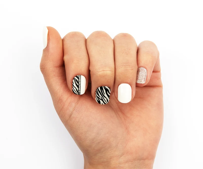 Gel Nagelfolien Zebra 20Stk.