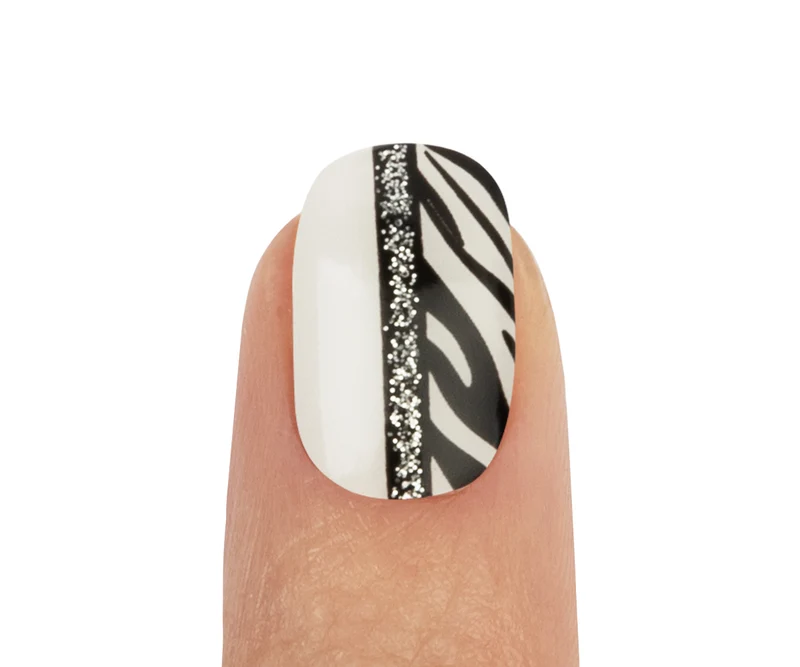 Gel Nagelfolien Zebra 20Stk.