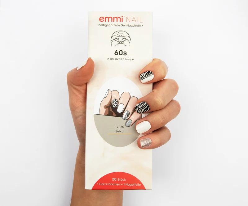 Gel Nagelfolien Zebra 20Stk.