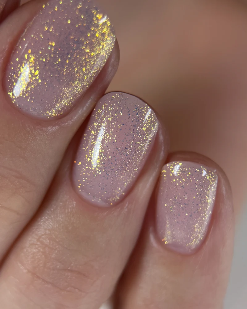 Glitter Top Coat Lilac Shine NO WIPE 12ml von Love My Nails (TPO-free)