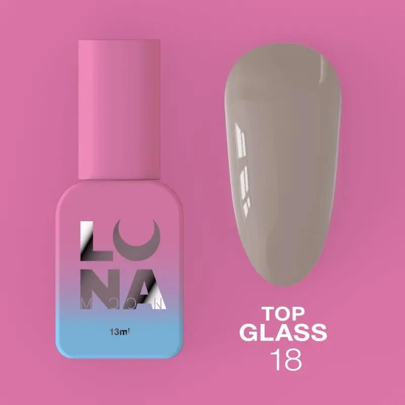 18 GLASS - Top Coat (No Wipe) 13ml LUNAmoon