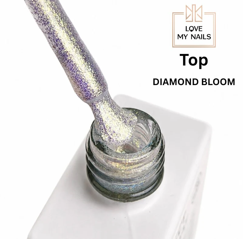 Glitter Top Coat Diamond Bloom NO WIPE 12ml von Love My Nails (TPO-free)