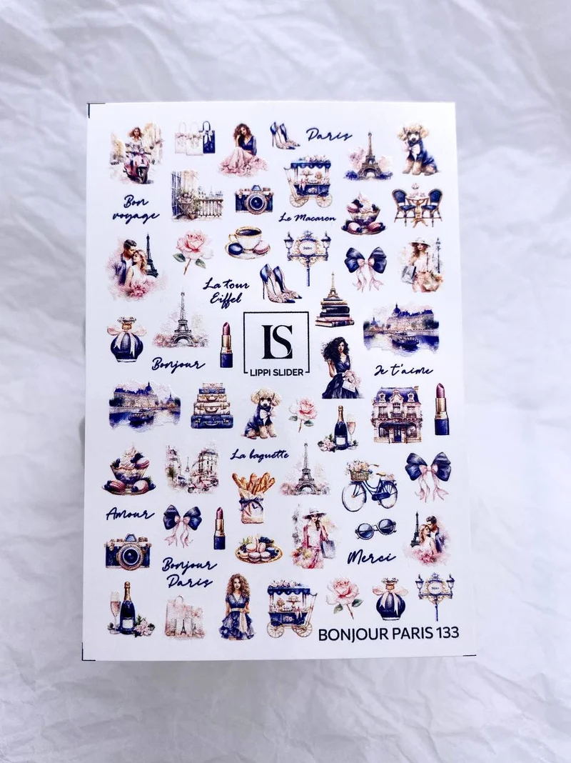 Slider "Bonjour Paris" 133 (Wasserlösliche Aufkleber) von Lippi Slider