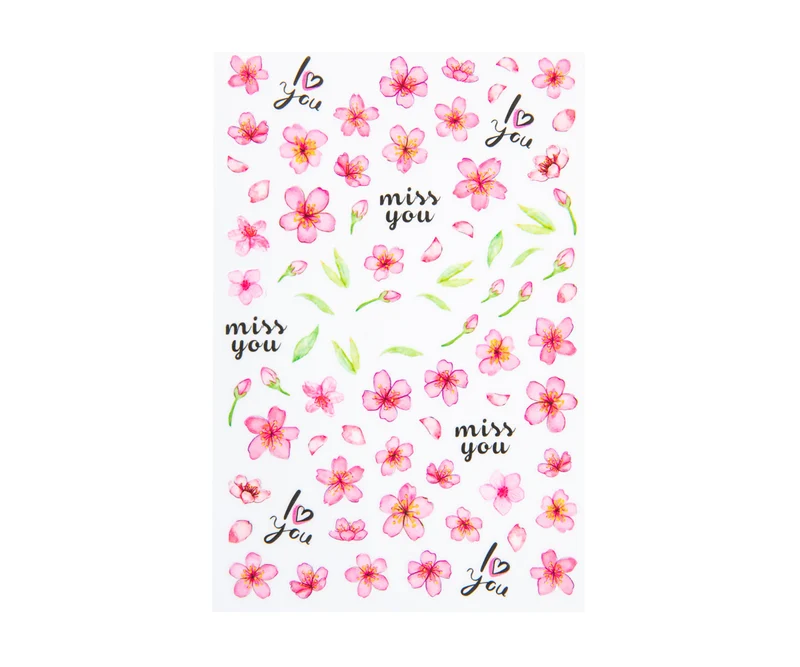 3D Art Nail Sticker Romantic Flower