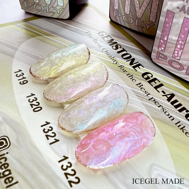 ICEGEL Gemstone Aurora gel nail polish 1319 - 1322