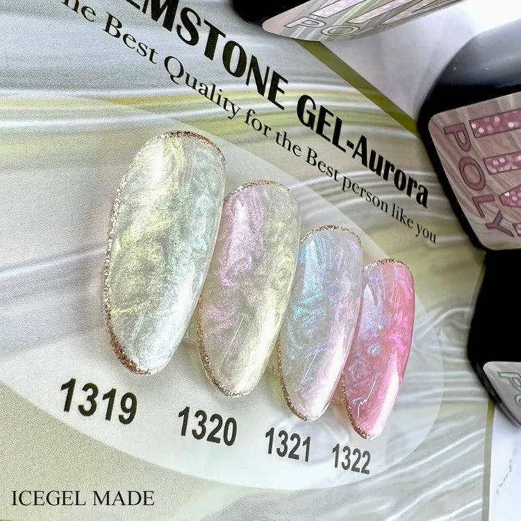 ICEGEL Gemstone Aurora gel nail polish 1319 - 1322