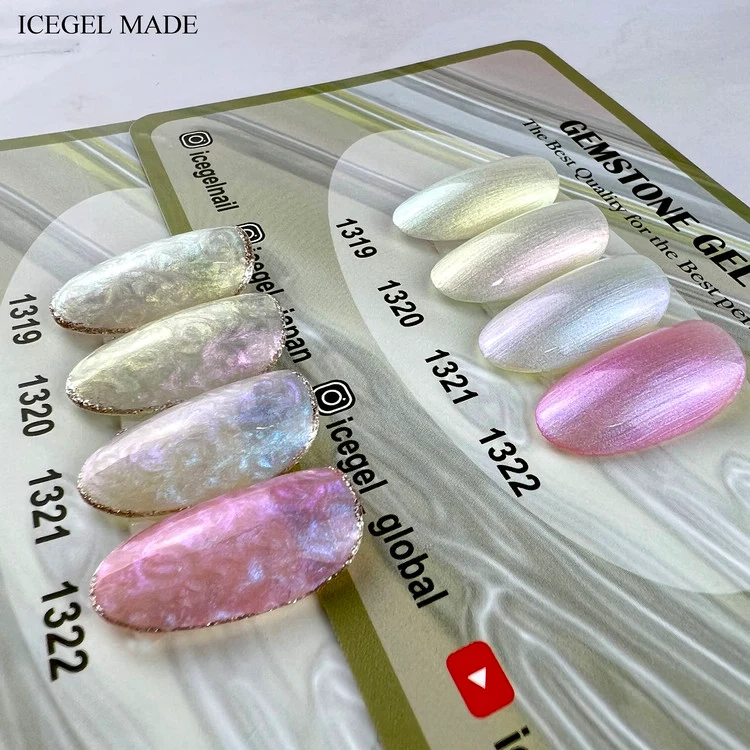 ICEGEL Gemstone Aurora gel nail polish 1319 - 1322