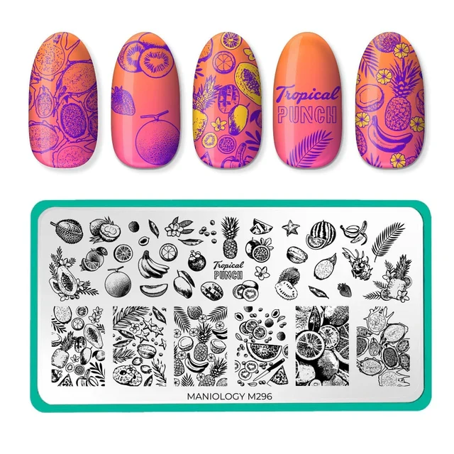 Maniology nail stamping plate m296 Tropicana