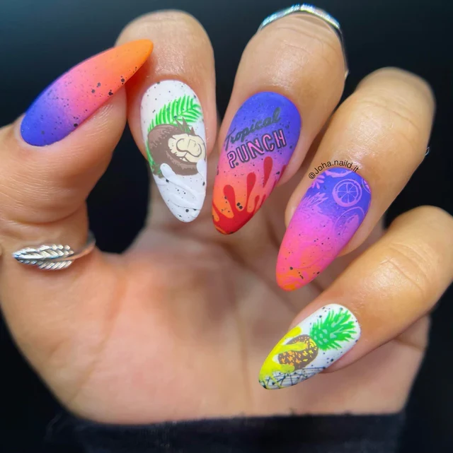 Maniology nail stamping plate m296 Tropicana