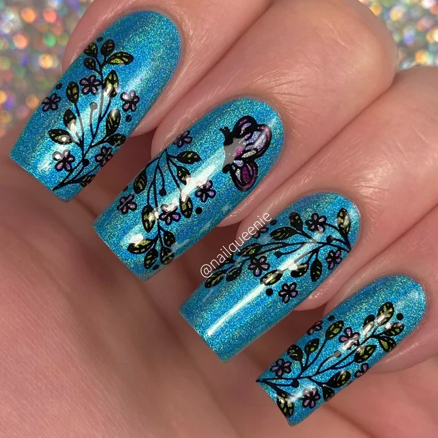 Maniology nail stamping plate m282 New Growth