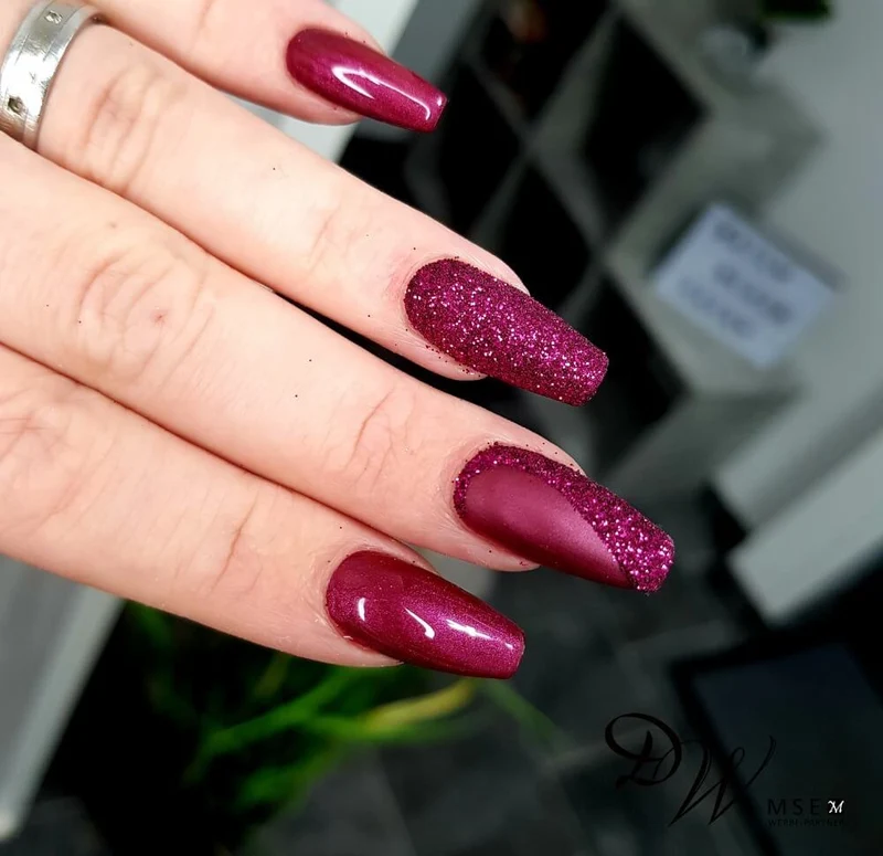 #956 EFFEKT Farbgel 5ml Violett mit multiglitter