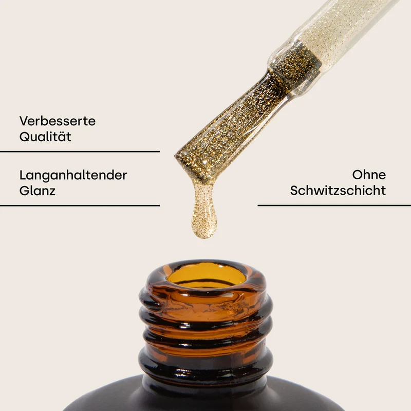 UV LED-Top Sealing Glitter gold 11ml