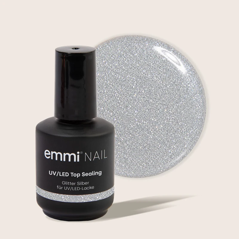 UV LED-Top Sealing Glitter silber 11ml