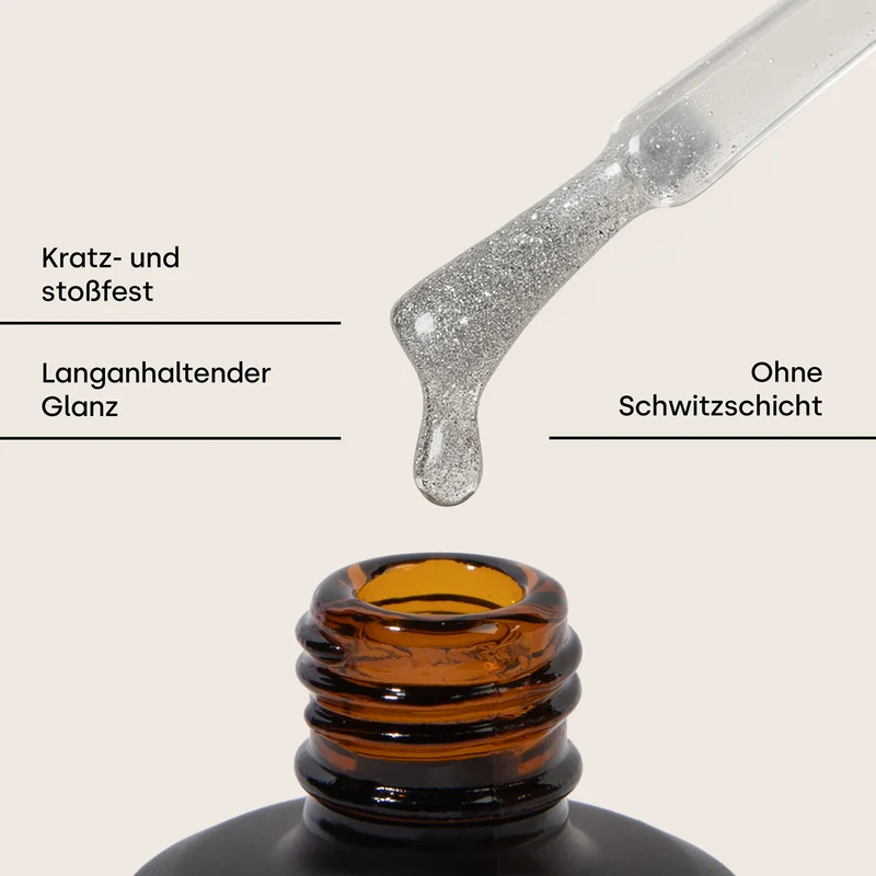 UV LED-Top Sealing Glitter silber 11ml