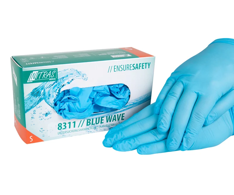 Nitril-Handschuhe puderfrei 100 St. blau, Gr. S