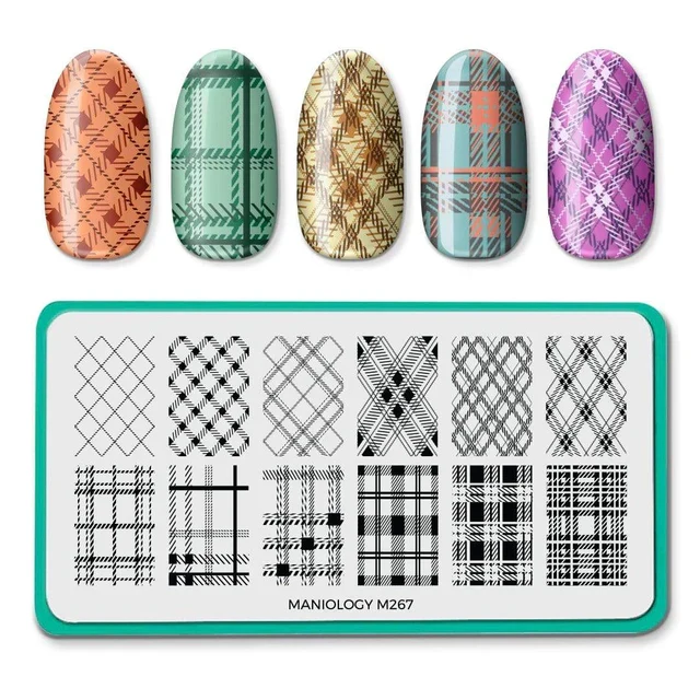 Maniology nail stamping plate m267 Plaid Perfection