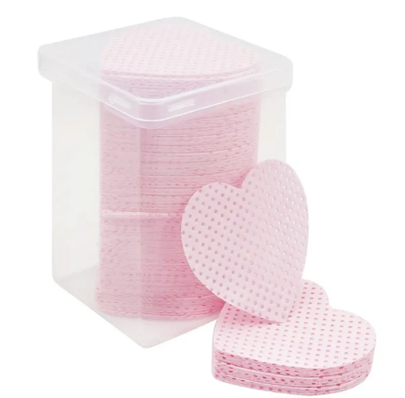 Fusselfreie Tücher in Herzform 90 St. rosa/weiß/schwarz
