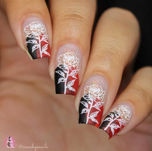 Maniology nail stamping plate m094 Layered Flowers