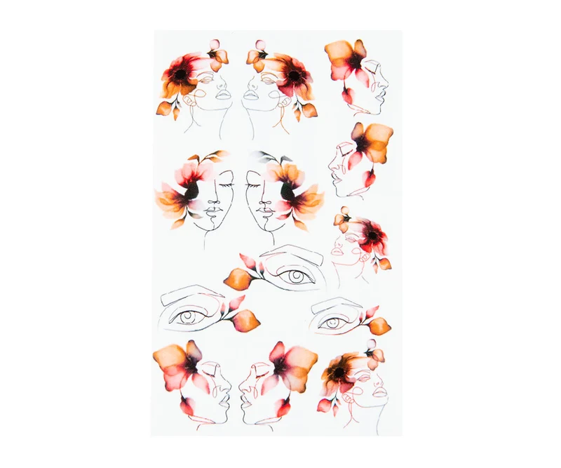 Watertattoo Herbst Face Line 1