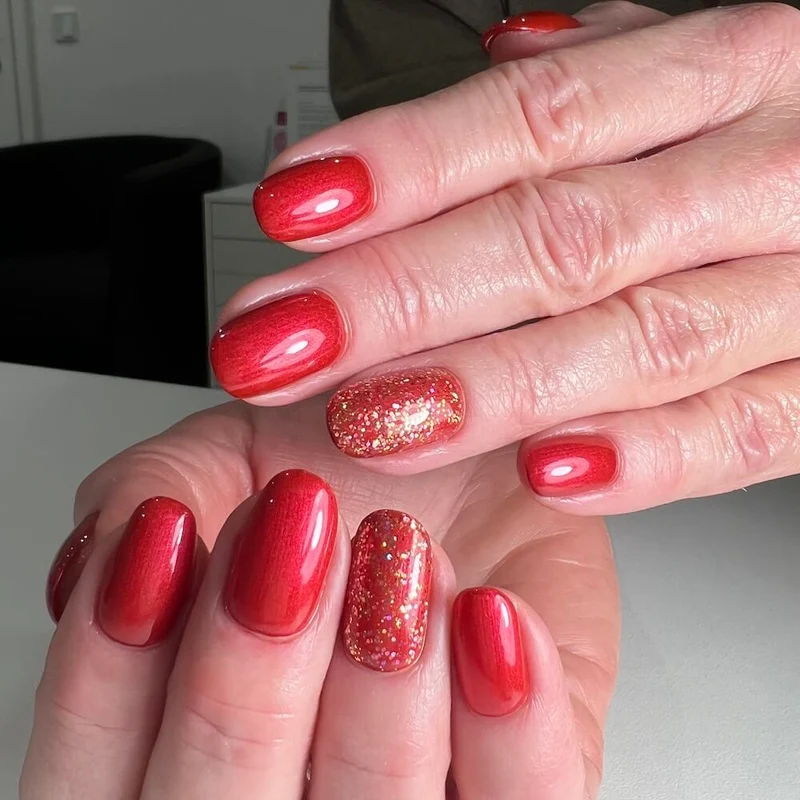 #953 EFFEKT Farbgel 5ml rot mit rot Schimmer