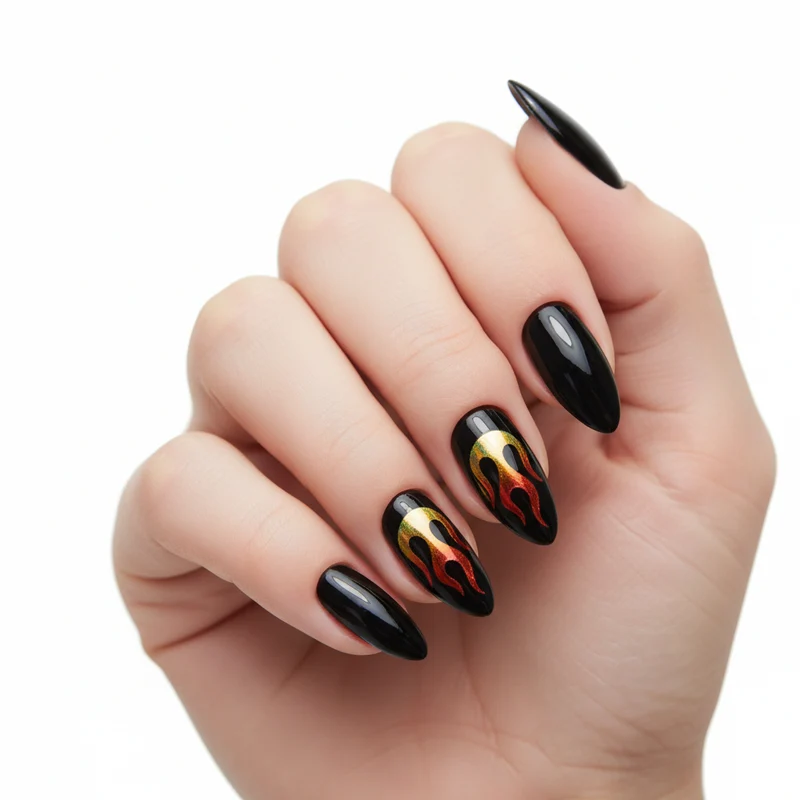 Holo Laser Sticker Flames
