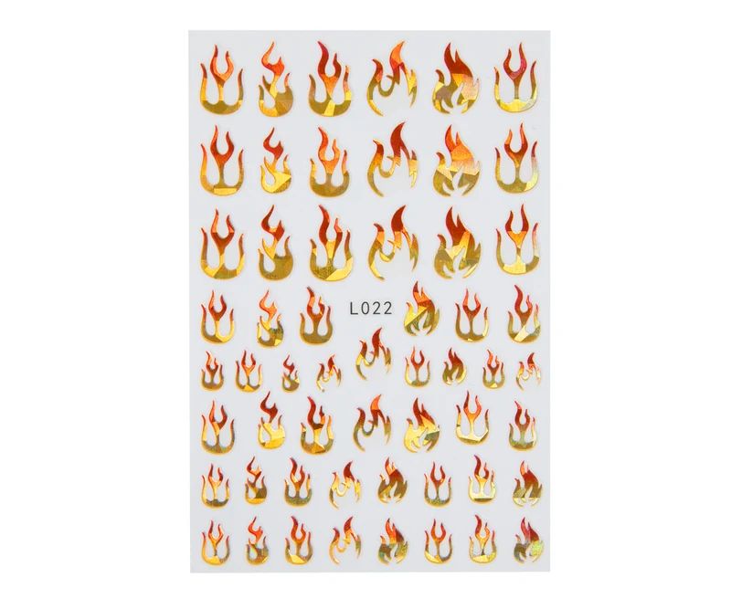 Holo Laser Sticker Flames