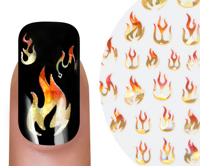 Holo Laser Sticker Flames