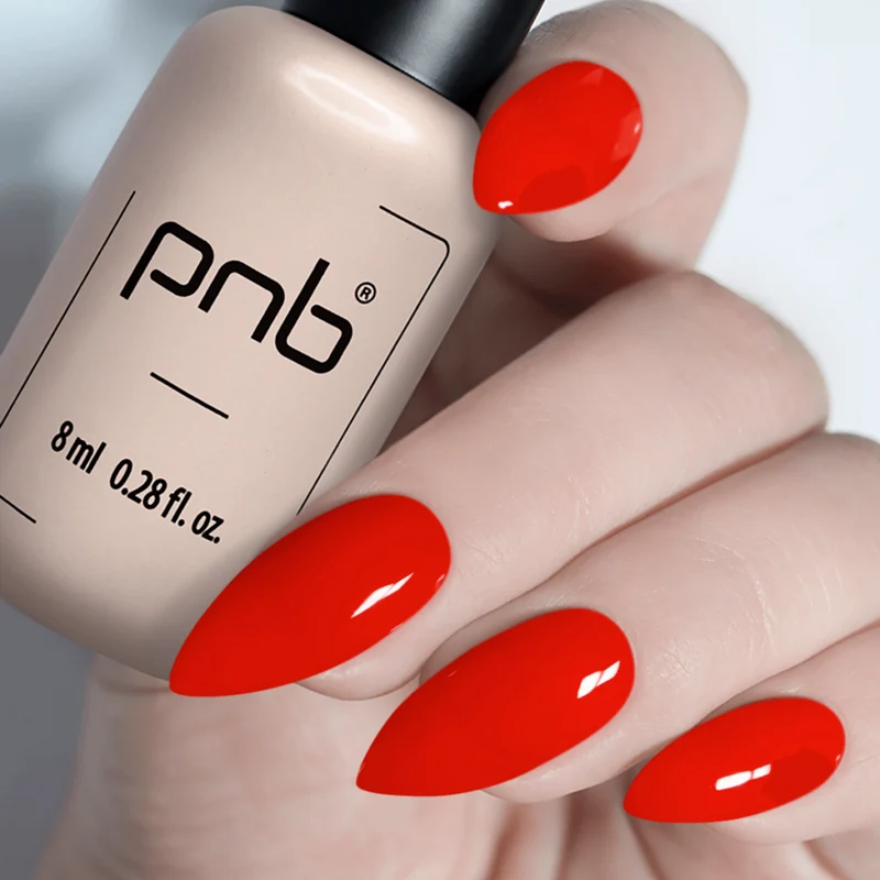 PNB red gel nail polish 333 Alfa Romeo