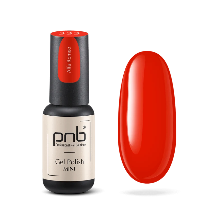 PNB red gel nail polish 333 Alfa Romeo