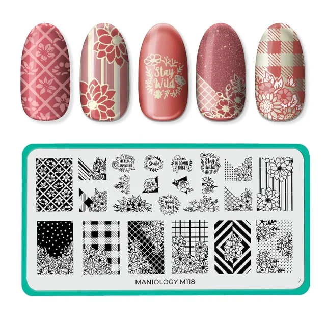 Maniology nail stamping plate m118 Petal Pusher
