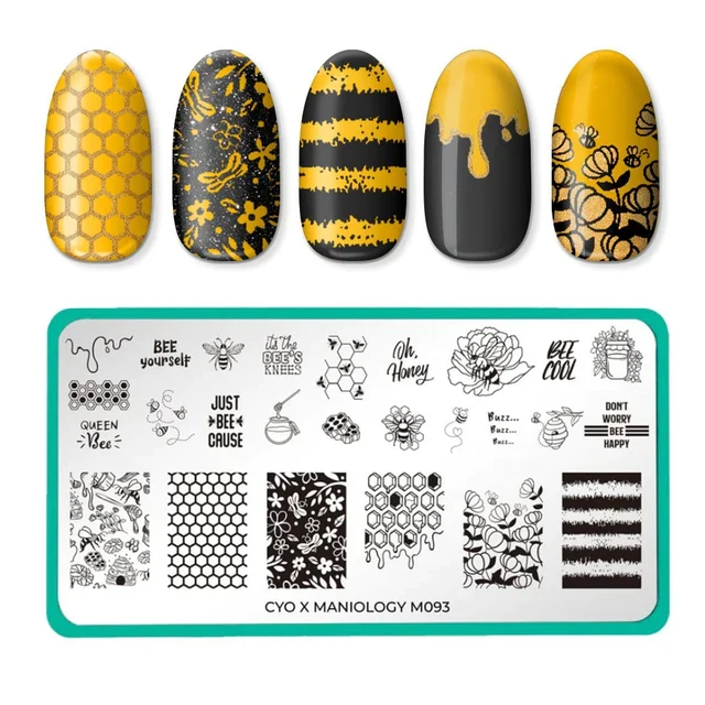Maniology nail stamping plate m093 Bees