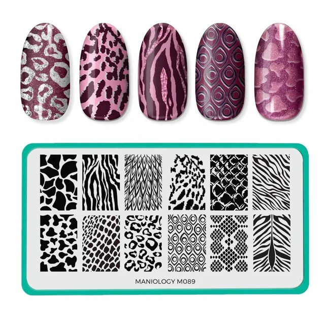 Maniology nail stamping plate m089 Animal Instinct