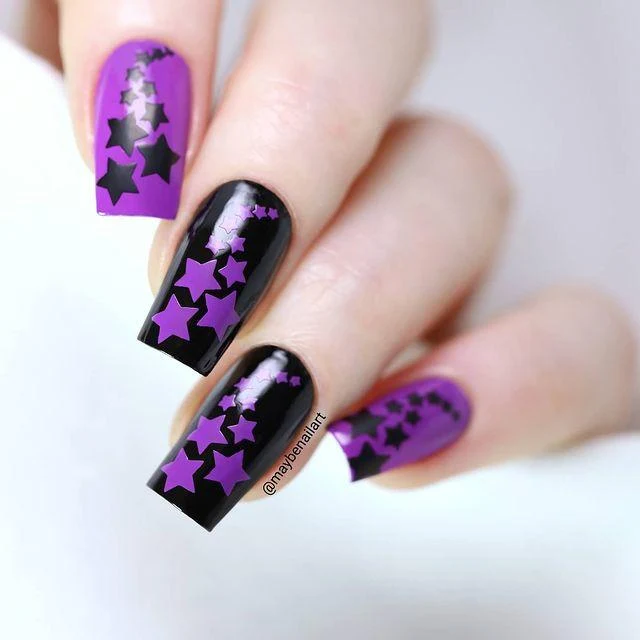 Maniology nail stamping plate xl355 Hearts + Stars