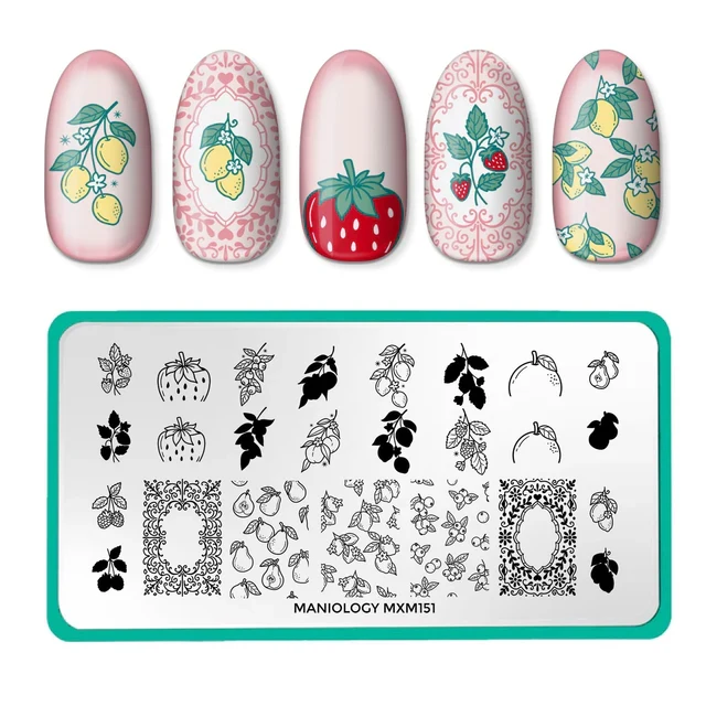 Maniology nail stamping plate mxm151 Fruit Basket