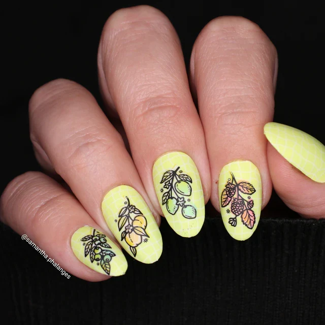 Maniology nail stamping plate mxm151 Fruit Basket