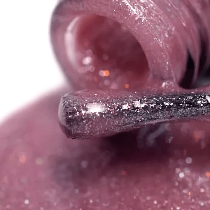 PNB pink glitter gel nail polish 261 Fancy Talisman