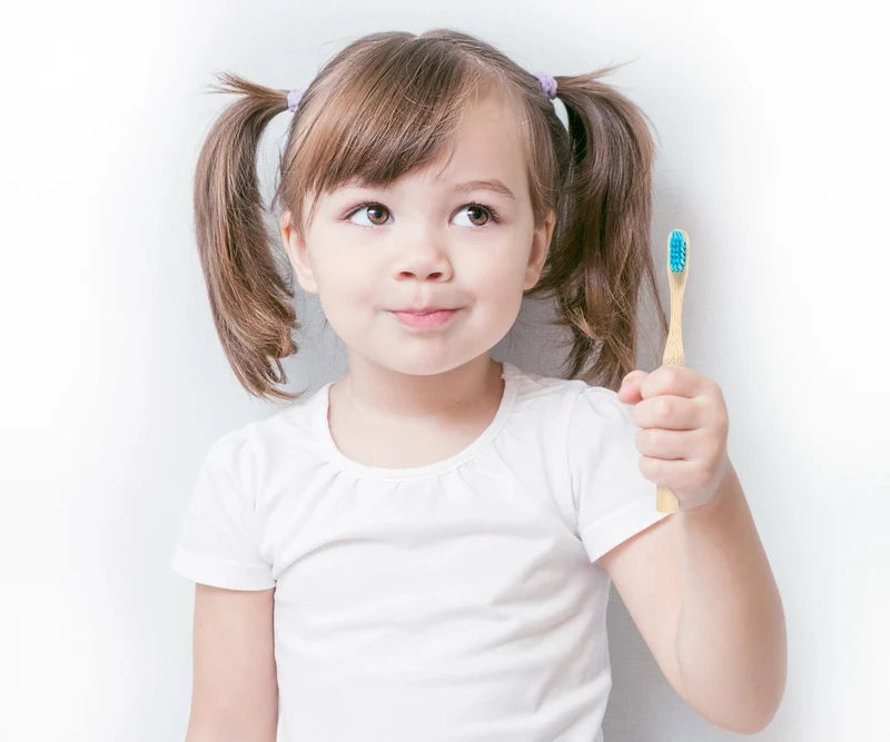emmi-Dent Kids Bambus Zahnbürste blau