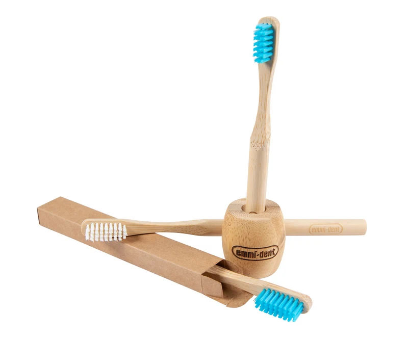 emmi-Dent Kids Bambus Zahnbürste blau