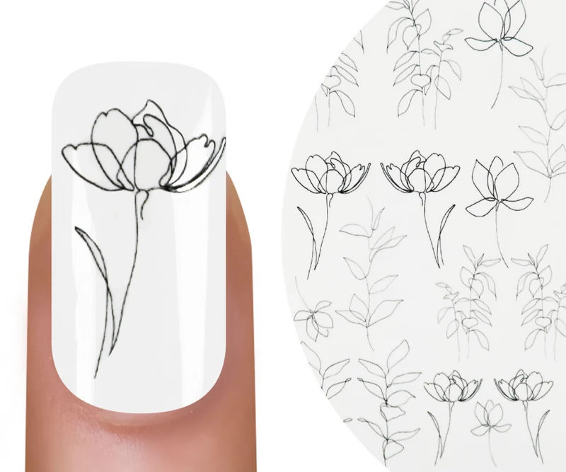 Watertattoo Flower Line