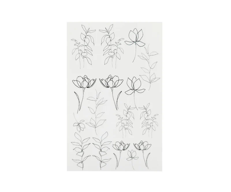 Watertattoo Flower Line