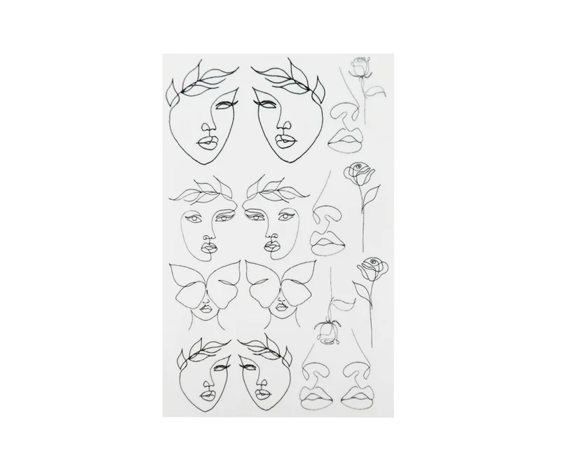 Watertattoo Face Line 2