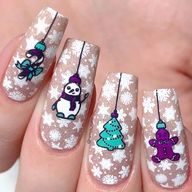 Maniology nail stamping plate m079 New Year Cheer