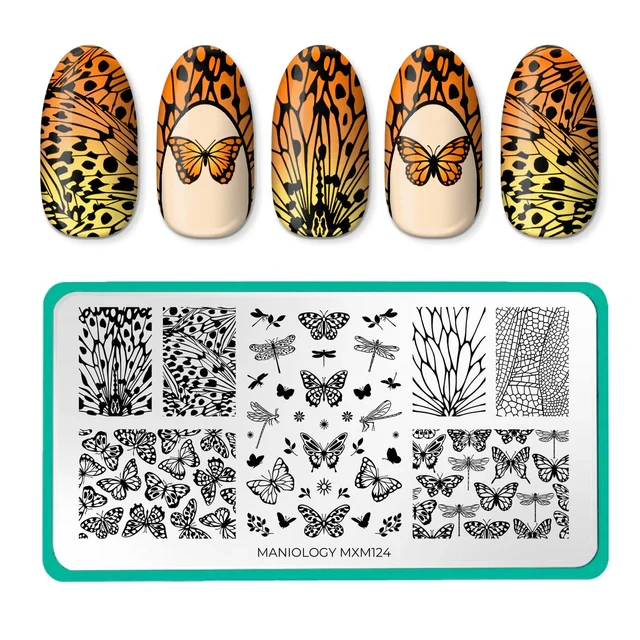 Maniology nail stamping plate mxm124 Ballet of Wings