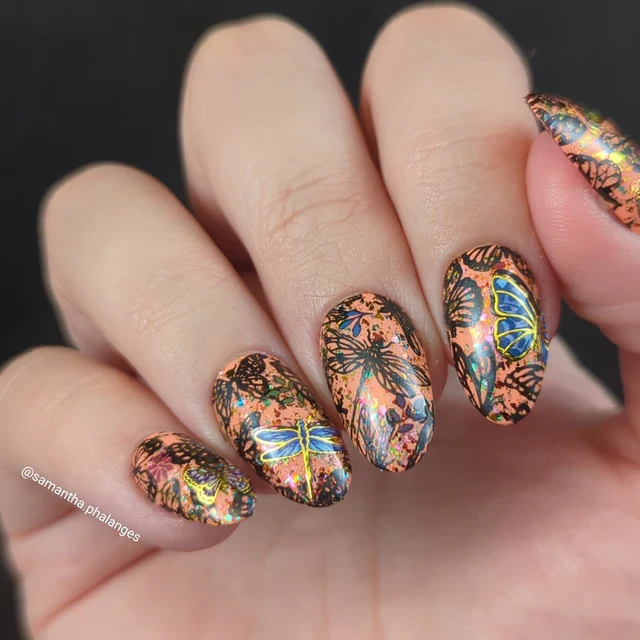 Maniology nail stamping plate mxm124 Ballet of Wings