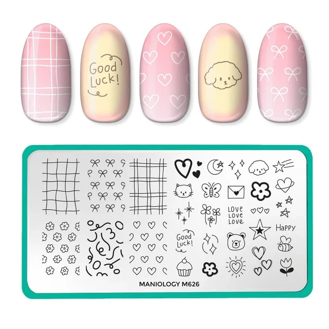 Maniology nail stamping plate m626 Notebook Scribbles