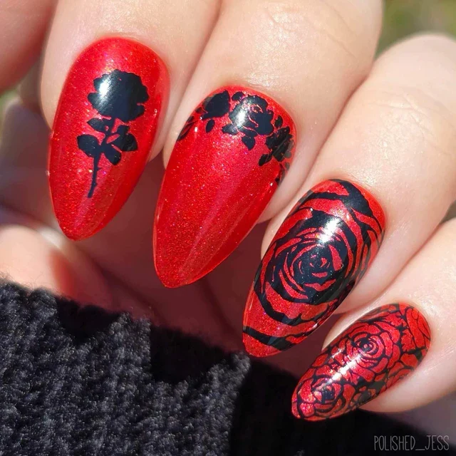 Maniology nail stamping plate m592 Wish you Roses